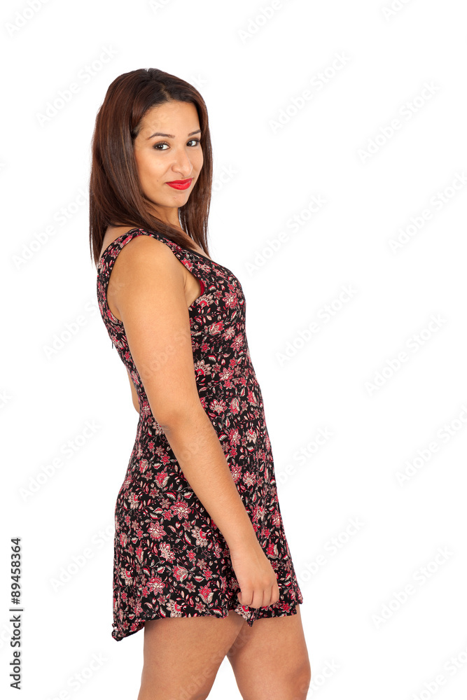 Beautiful woman doing different expressions in different sets of clothes: posing