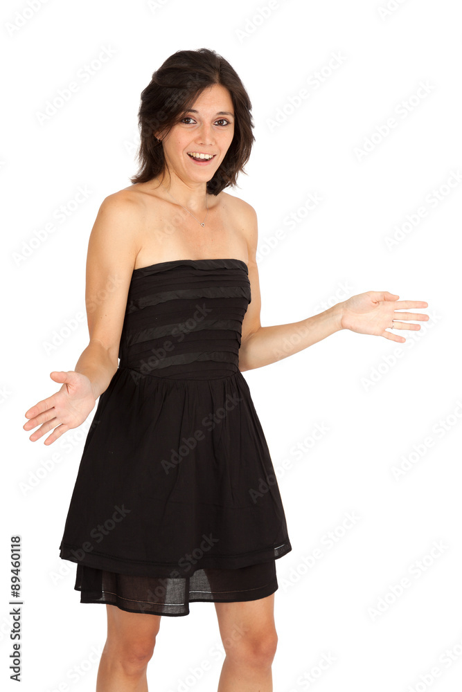 Beautiful woman doing different expressions in different sets of clothes: surprise Beautiful woman doing different expressions in different sets of clothes: surprise