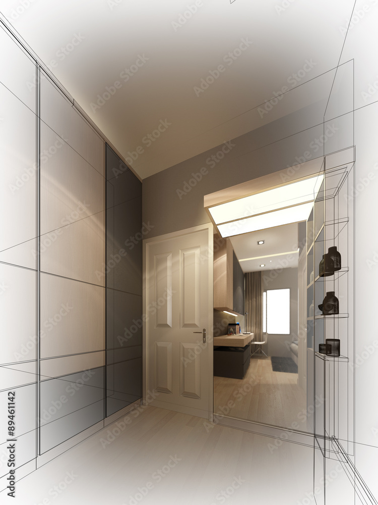 abstract sketch design of interior bedroom abstract sketch design of interior bedroom