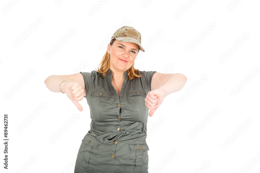 Beautiful Soldier woman doing differnt expressions Beautiful Soldier woman doing differnt expressions