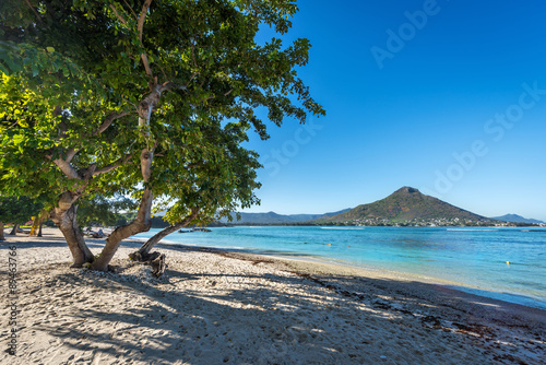 Beautiful beach in Wolmar, Flic en Flac, Mauritius Island, India