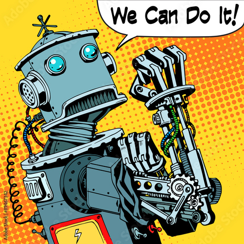 robot we can do it protest future power machine