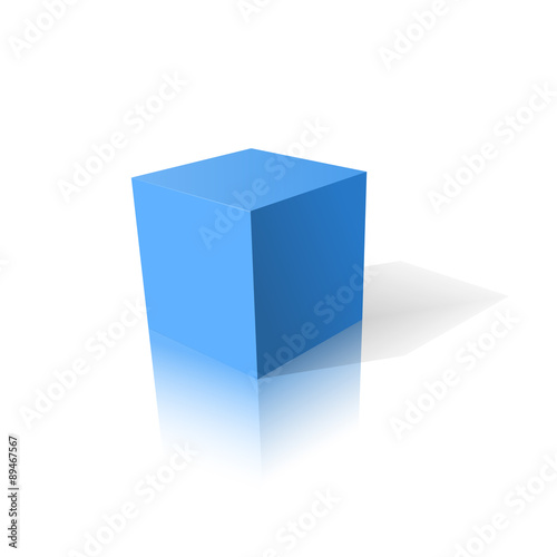 blue cube 3D