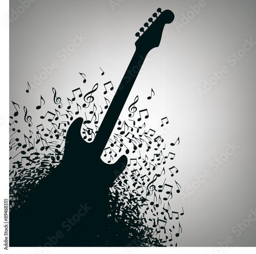 Guitar Music Concert Poster Layout Template  for print or web