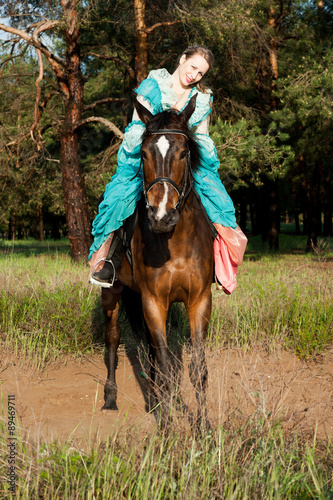 Horsewoman riding. © sam73nz