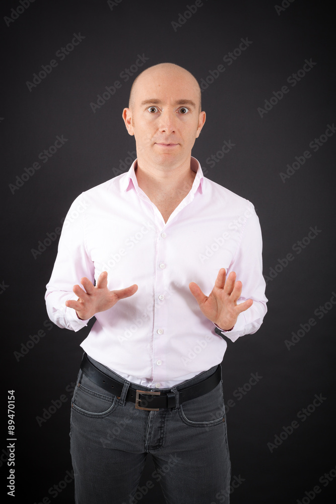 Handsome man doing different expressions in different sets of clothes: Handsome man doing different expressions in different sets of clothes: