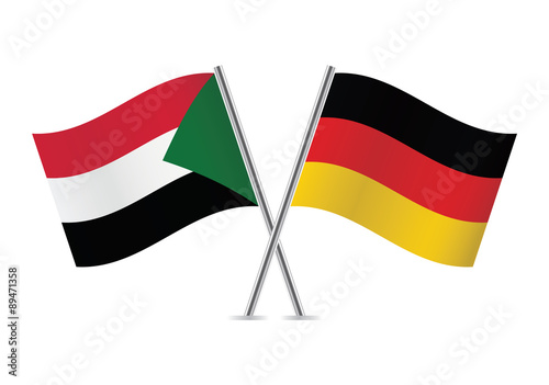 Free Download Sudan and Germany flags. Vector illustration. - GFXLoad