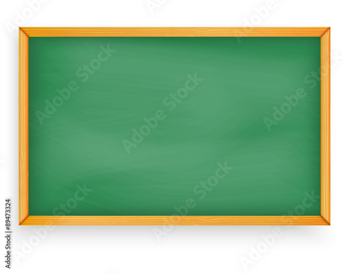 Vector Realistic Green School Chalkboard (Blackboard) Illustration Isolated On White For Your Text