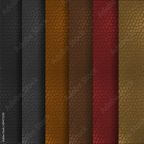 Set Of Six Colored Leather Textures