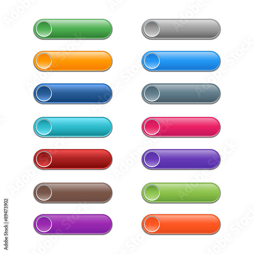 set of colored buttons for Web sites, mobile applications. Green