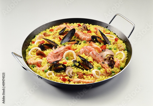 Classic seafood Paella