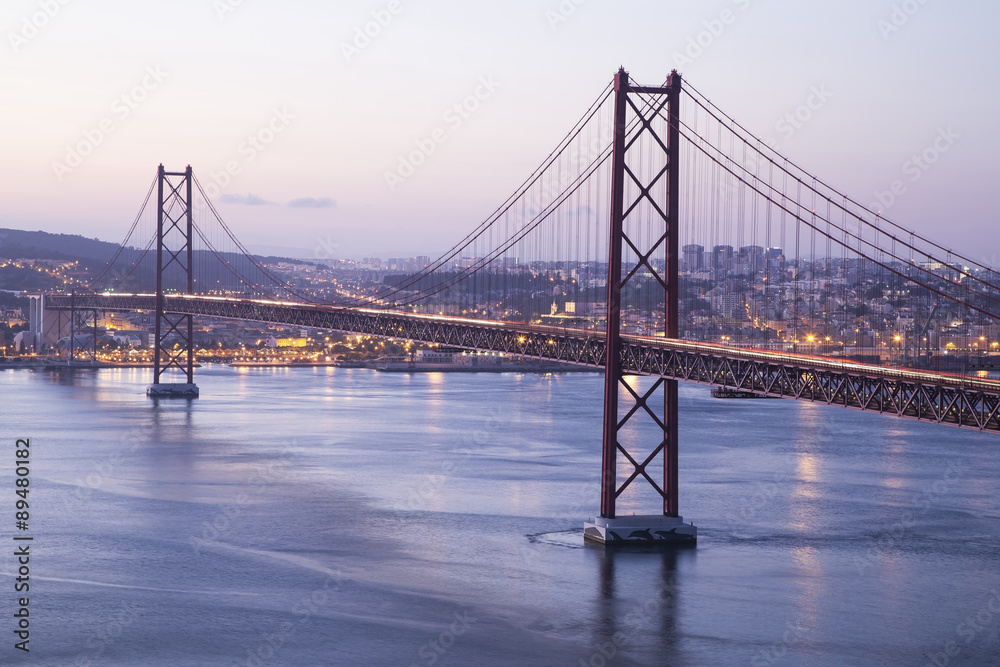 Red bridge in Lisbon