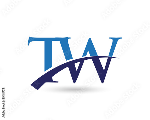 TW Logo Letter Swoosh