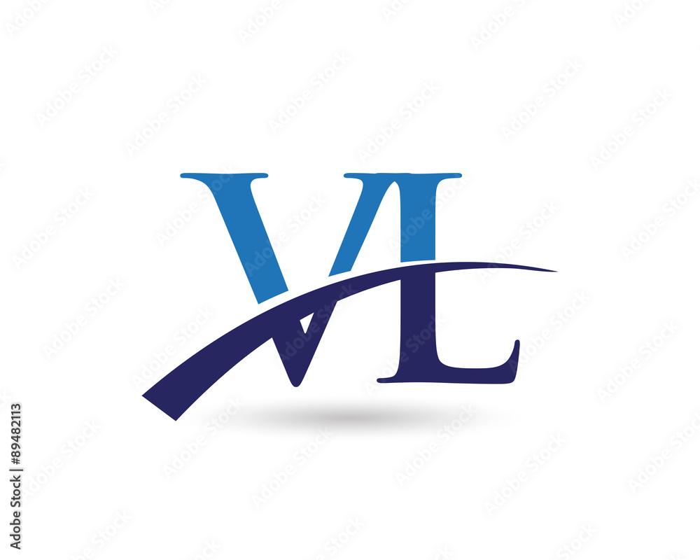 VL Letter Logo Swoosh