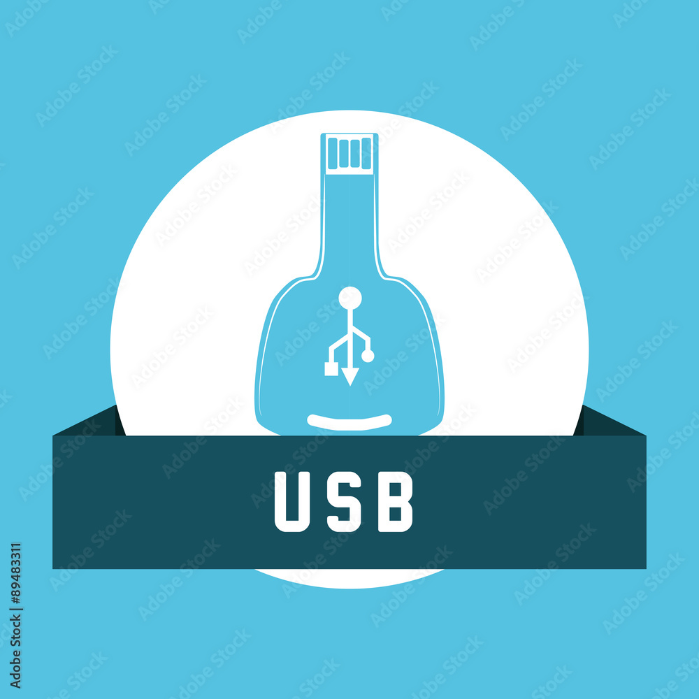 Naklejka premium USB digital design 