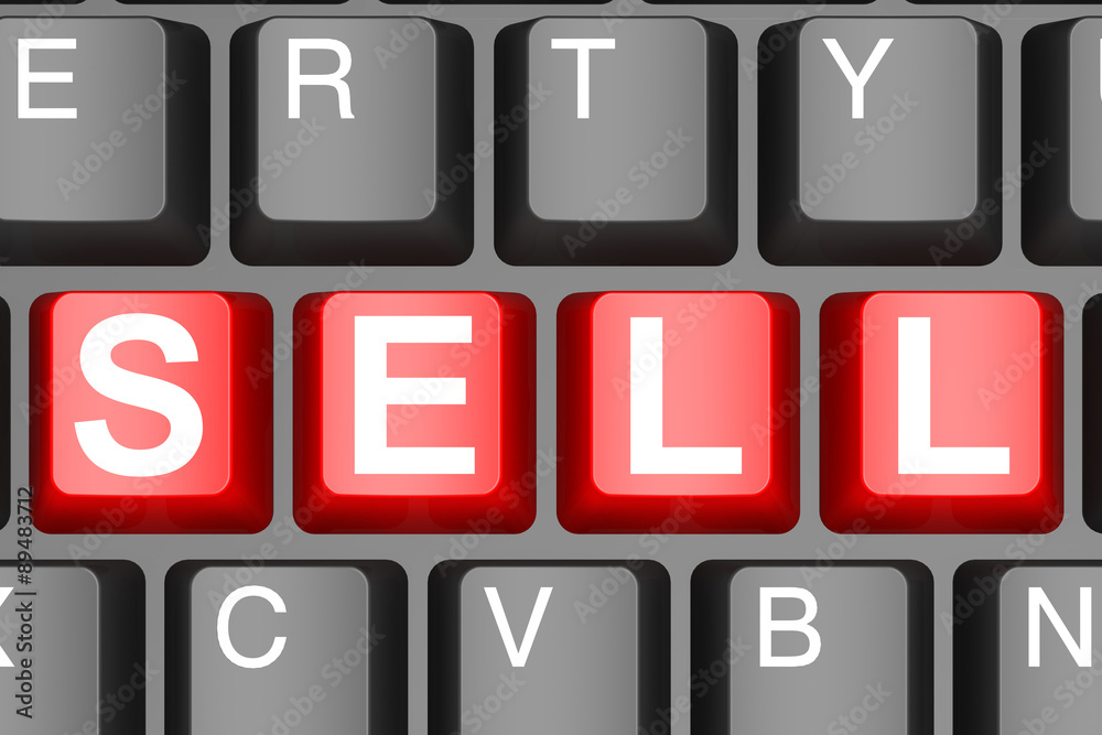 Sell button on modern computer keyboard Sell button on modern computer keyboard
