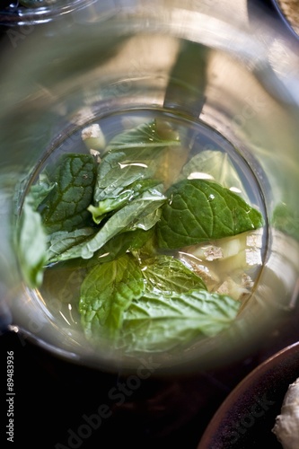 Hot lemon with mint and ginger