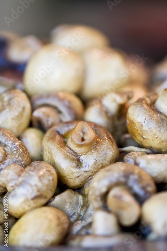 Fried button mushrooms