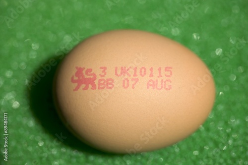Brown egg from a battery hen (UK)