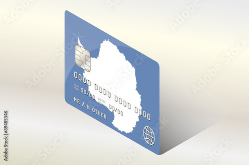 3D Isometric Flag Illustration of the country of  Antartica