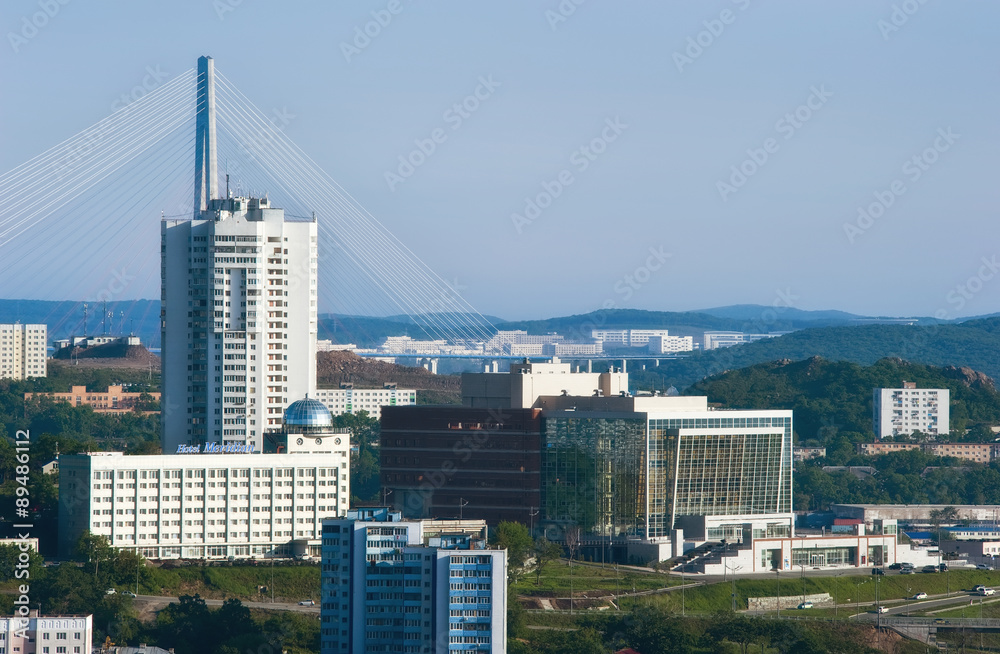 View of part of Vladivostok. Russia. 13.06.2015