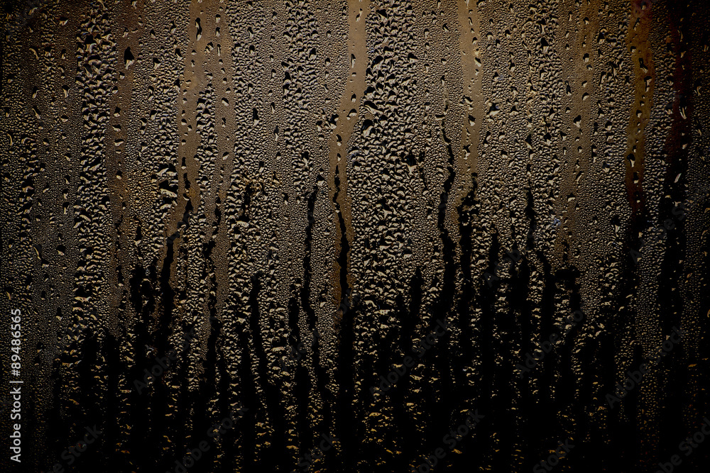 condensation water droplets in a window condensation water droplets in a window