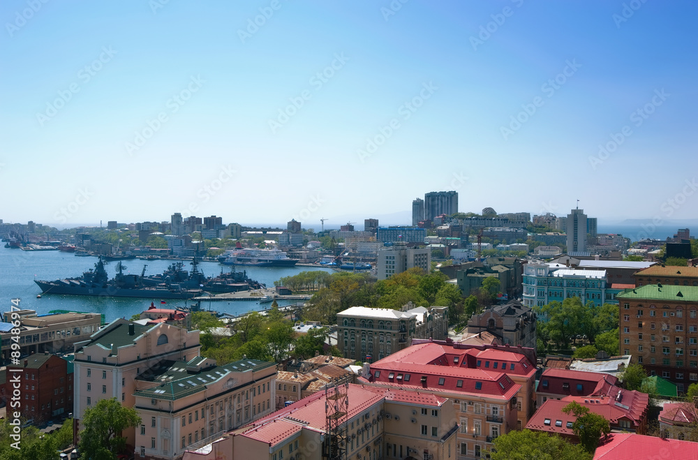 View of part of Vladivostok. Russia. 22.05.2015