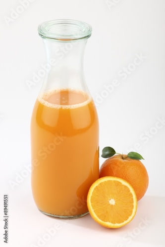 A carafe of orange juice