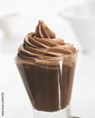 Chocolate mousse with chocolate cream