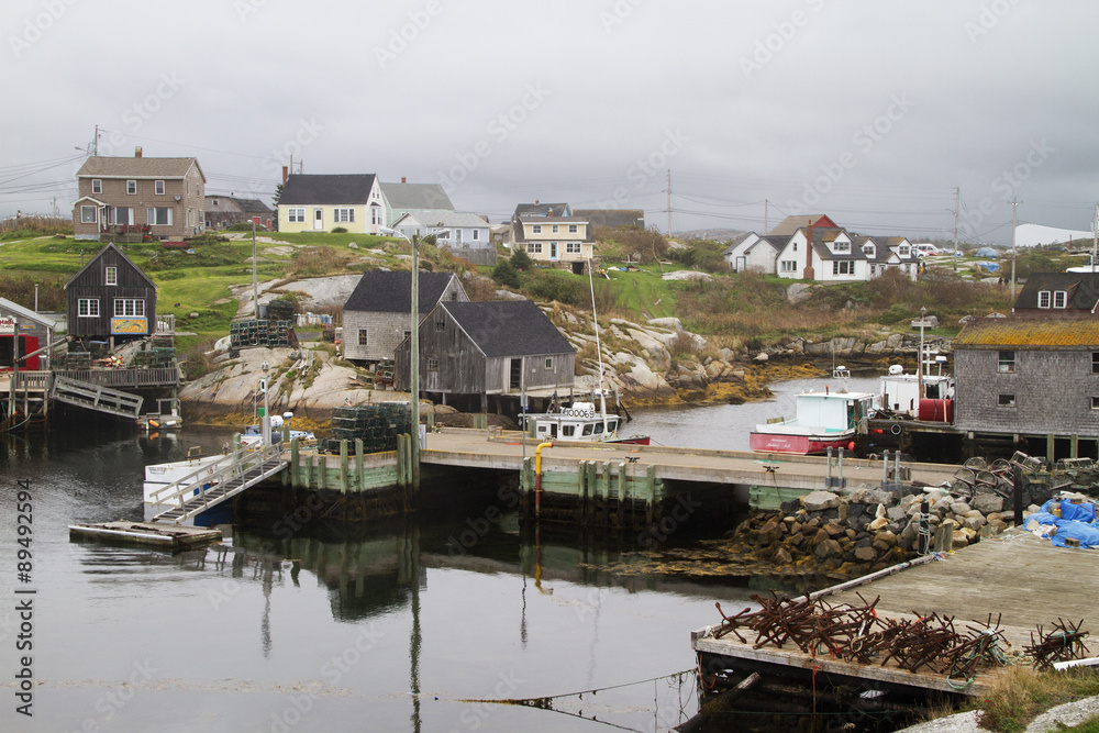 Small fishing village of Peggys Cove.Nova Scotia,Canada