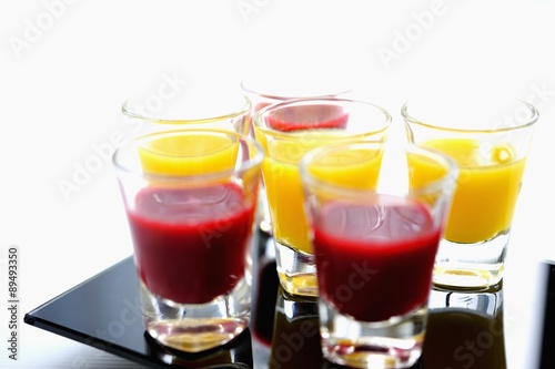 Fruit shots (orange and wild berry)