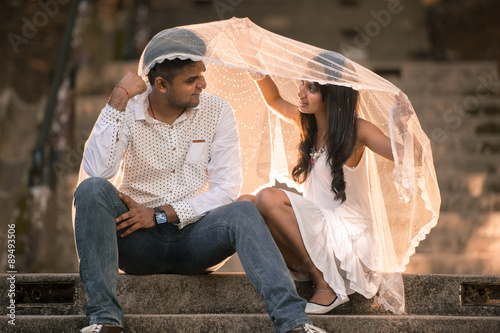 Indian Asian Malaysian couple 
