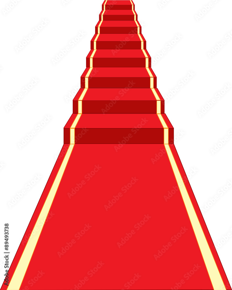 Red track and stairway Red track and stairway