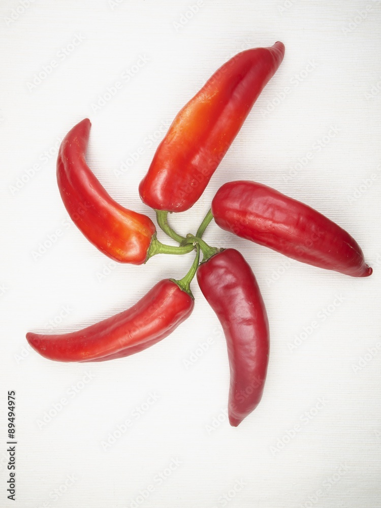 Several fresh red chillies Several fresh red chillies
