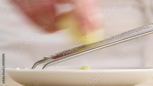 Ginger being grated
