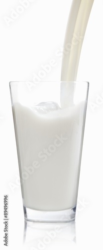 Pouring milk into a glass