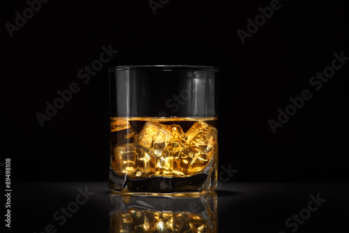 Luxury still life of whisky glass