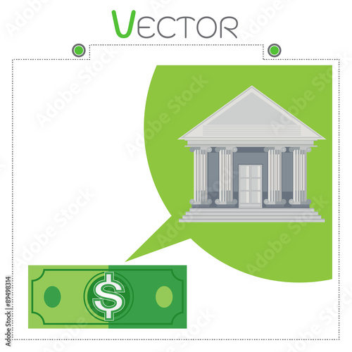 Bank depositors Dollar money green vector format