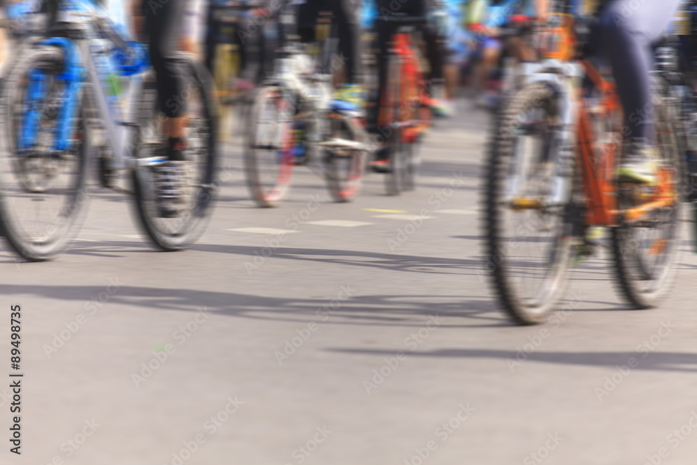 Fototapeta premium Motion blurred biker