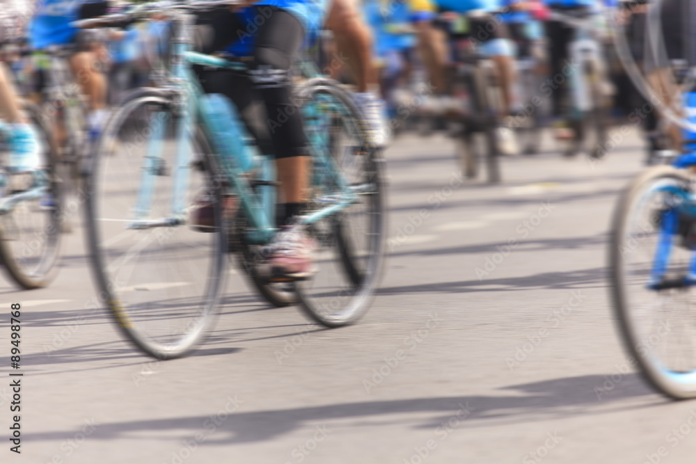 Fototapeta premium Motion blurred biker