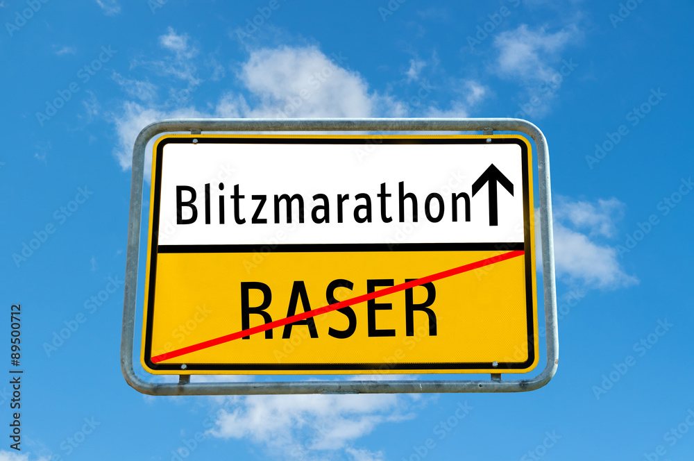 Ortstafel Blitzmarathon/Raser 01