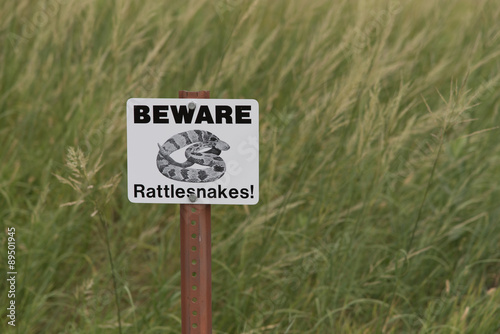 Beware of Rattlesnakes Sign