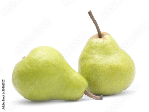  green pear isolated on white background