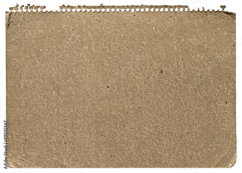 Notebook paper on white background