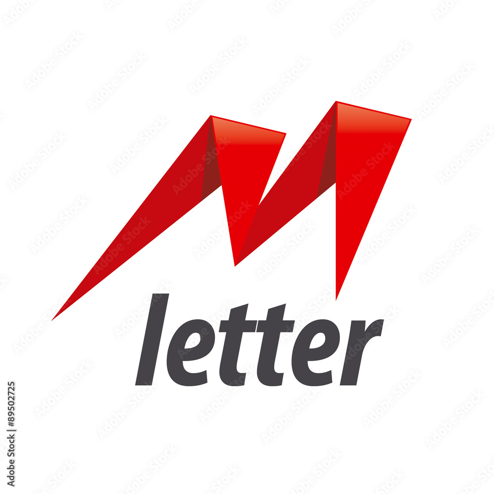 vector logo the letter M in the form of lightning