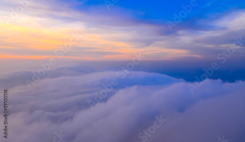 colorful of Sunrise scene with Mist on mountain at Doi Mokoju Th © CasanoWa Stutio