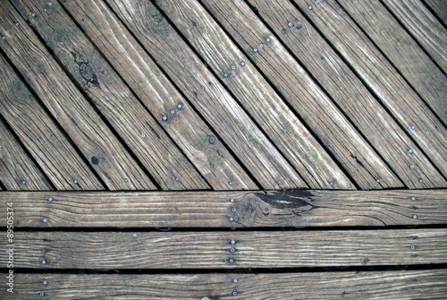 top view of pattern of timber boardwalk