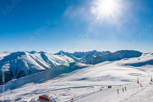 Obraz na płótnie Ski resort Livigno. Italy w salonie