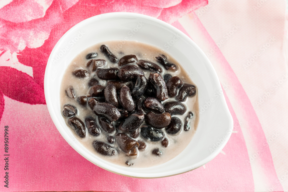 Black bean in coconut milk, Thai dessert Black bean in coconut milk, Thai dessert