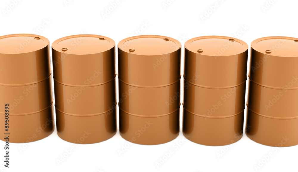 Petrol barrels on white background rendered Petrol barrels on white background rendered